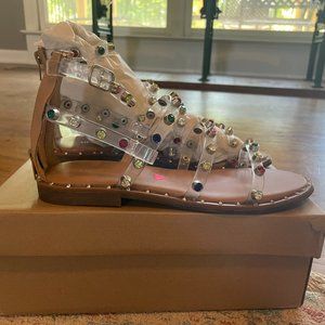 NWT -Girls Steve Madden J Sandal - Multi Color Jewels